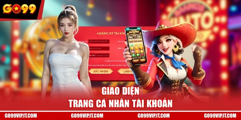 Giao diện trang cá nhân tài khoản